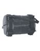 Black Leather Duffel Bag with Rain Cover, 14â€W x 10â€H