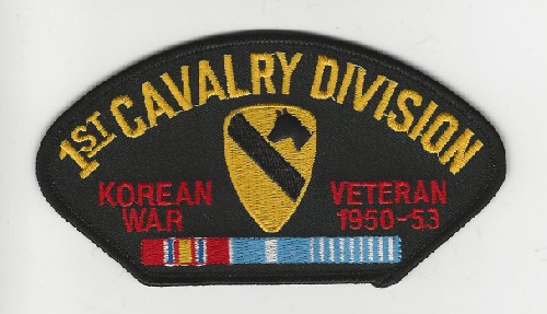 U.S. Army Korea 1st Calvalry Division Veteran with Ribbon Black Patch