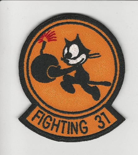 Fighting 31 'Felix' patch 3.5" circle with lower rocker tab patch