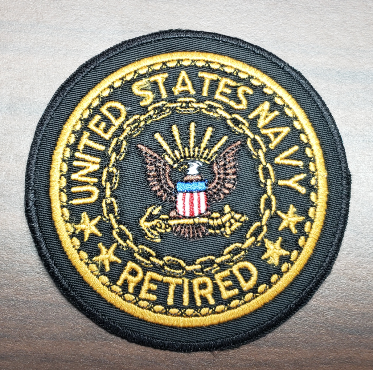 US Veterans 3" Navy Retired Patch