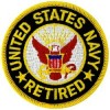 US Navy Retired (Round) Small Patch