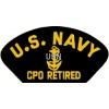 US Navy E-7 CPO Retired Black Patch