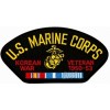 US Marine Corps Korean War Veteran with Ribbons Black Patch