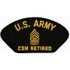 United States Army Command Sergeant Major (CSM) Retired Black Patch