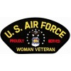 US Air Force Proudly Served Woman Veteran Emblem Black Patch