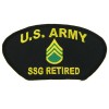 US Army Staff Sergeant E-6 (SSG) Retired Black Patch