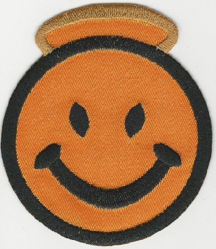 pat3" Happy Face w/Halo patch