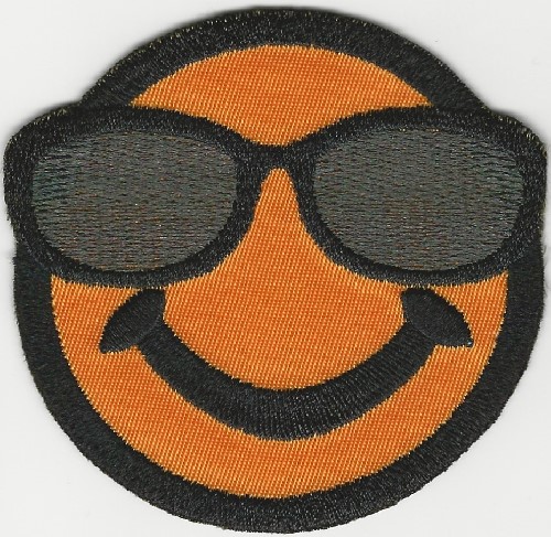 4" Happy Face w/Sunglasses patch