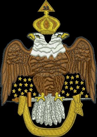 Scottish Right 33rd degree Double Eagle patch (Patch Size: 4" W x 5" T)