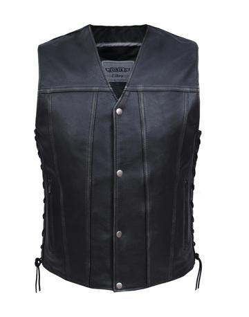 Men's Ultra Leather Durango Gray Vest (Size: Small)