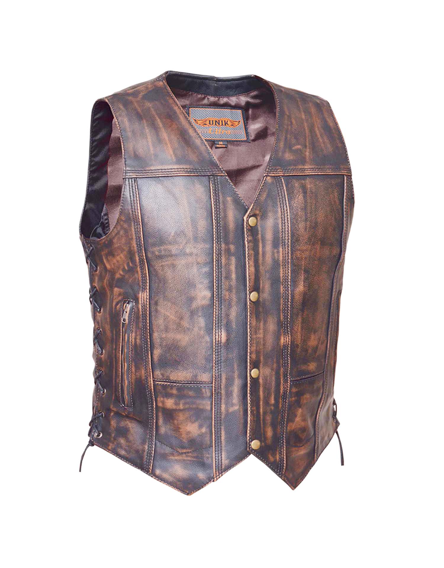 Men's Nevada Brown 10-Pocket Vest (Size: Small)