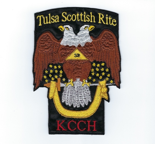 KCCH 32nd Degree Double Eagle patch with Rite name (Scottish Rite: Tulsa)