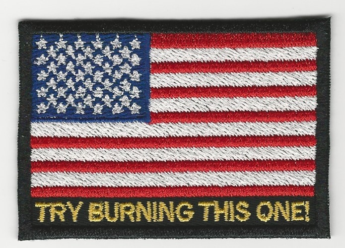 Try Burning This One American Flag patch (Options: Option 1)