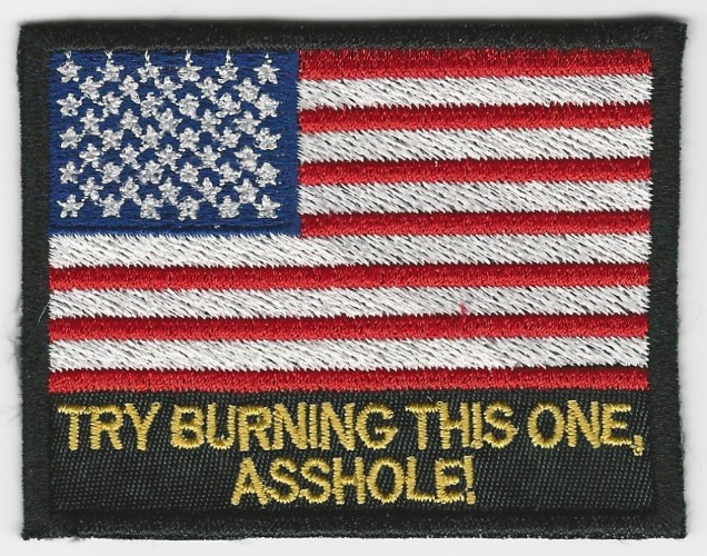 Try Burning This One American Flag patch (Options: Option 2)