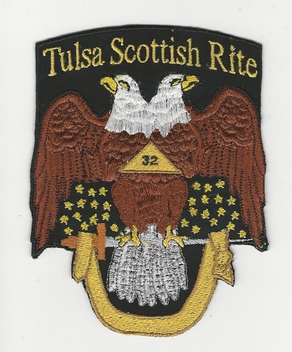4" 32nd Degree Scottish Rite Double Eagle with name & number (Scottish Rite: Tulsa)