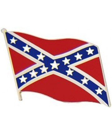 Large Waving Confederate Flag pin