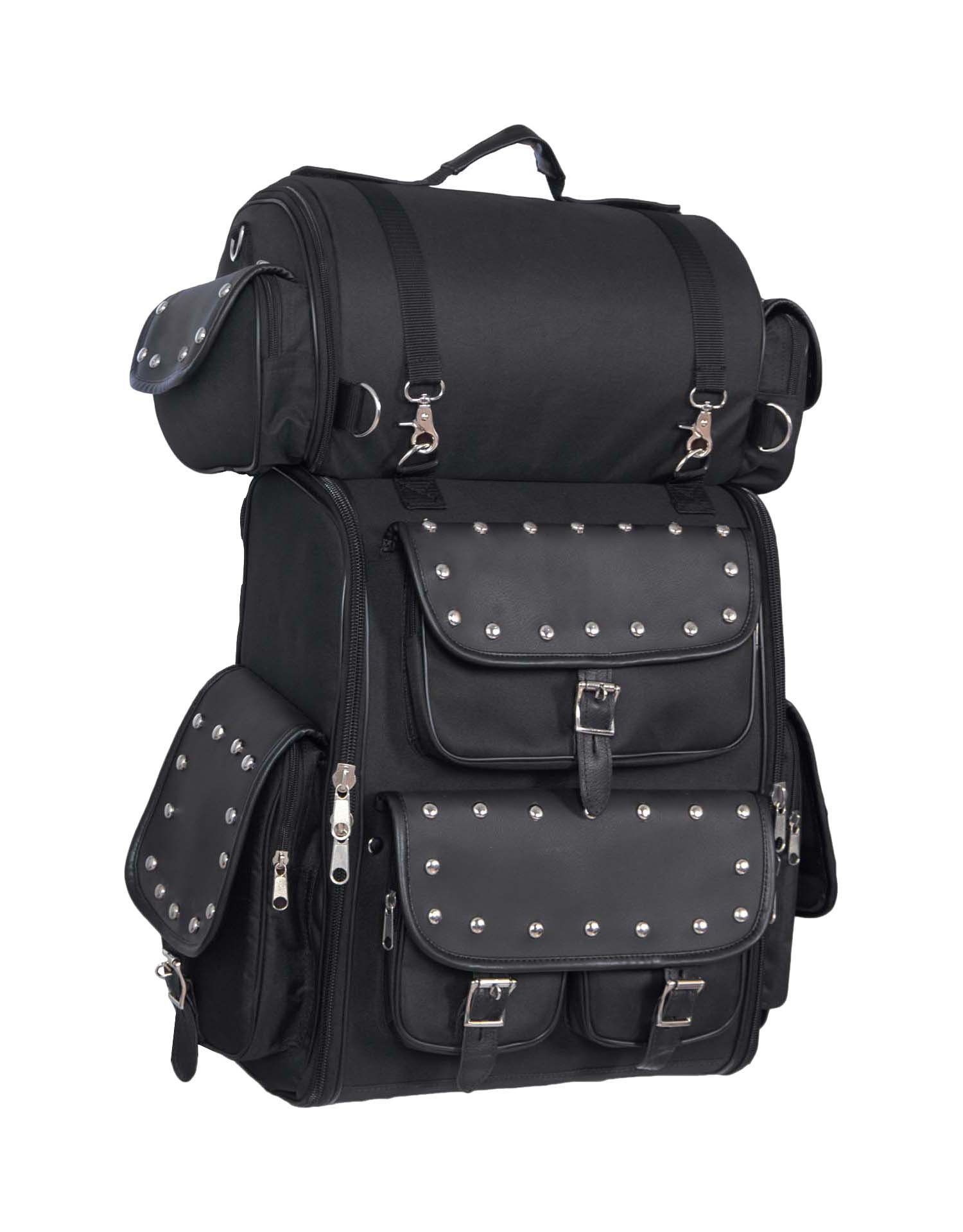 Black Nylon Touring Shelf Bag w/ Studs