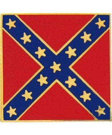 Confederate Battle Flag square pin