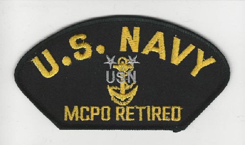 US Navy E-9 MCPO Retired Patch