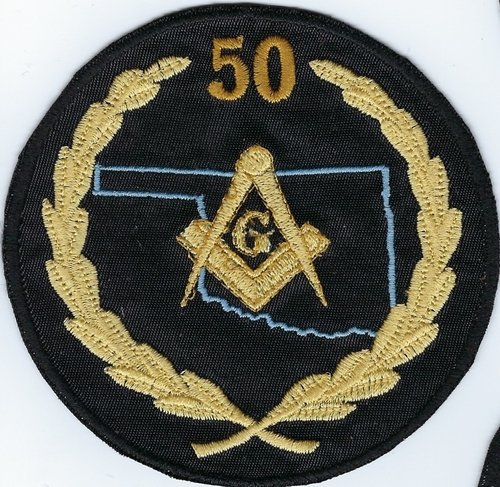 50 Year Anniversary Patch for Oklahoma Mason