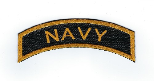 Navy rocker 1.53' x 4' Patch