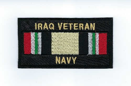 Iraq ribbon US Navy AVMC colors 4.04' x 2.20'