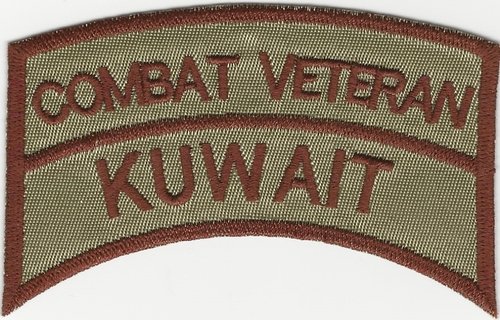 Combat Veteran Kuwait Double Shoulder Rocker