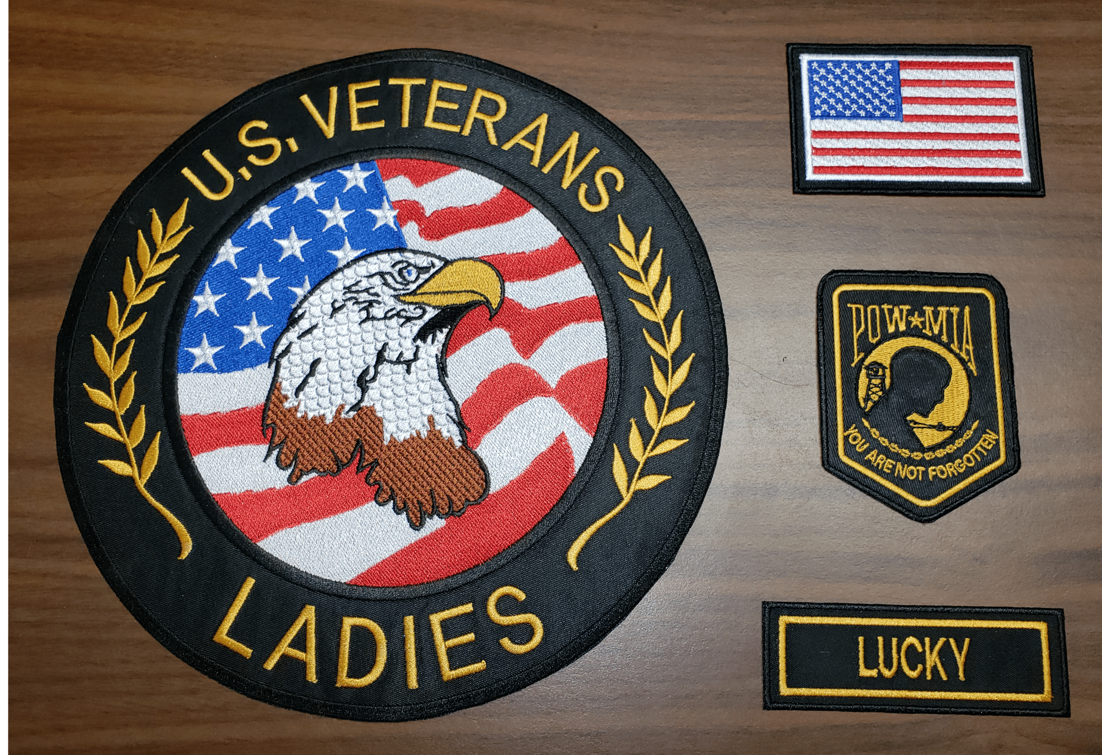 Ladies Full Patch Set with Round Patch for back of vest