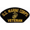 US Marine Corps Veteran Insignia Black Patch