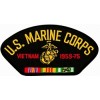 US Marine Corps Vietnam Veteran with Ribbons Black Patch