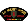 Veitnam 1st Infantry Division Veteran with Ribbon Black Patch