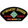4th Infantry Division Vietnam Veteran with Ribbons Black Patch