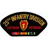 25th Infantry Division Vietnam Veteran with Ribbons Black Patch