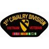 Vietnam 1st Cavalry Division Veteran with Ribbon Black Patch