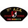 11th Armored Cavalry Regiment Vietnam Veteran with Ribbons Black Patch