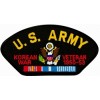 United States Army Korean Veteran Insignia with Ribbon Black Patch
