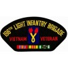 196th Light Infantry Brigade Vietnam Veteran with Ribbons Black Patch