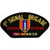 1st Signal Brigade Vietnam Veteran with Ribbons Black Patch