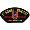 1st Signal Brigade Vietnam Veteran with Ribbons Black Patch