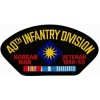 40th Infantry Division Korean War Veteran with Ribbons Black Patch