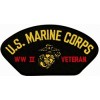 US Marine Corps WWII Veteran Insignia Black Patch