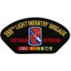 198th Light Infantry Brigade Vietnam Veteran with Ribbons Black Patch