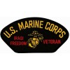 US Marine Corps Iraqi Freedom Veteran Insignia Black Patch