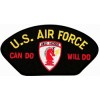 US Air Force Can Do Will Do Civil Engineer Red Horse Insignia Black Patch