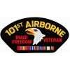 101st Airborne Iraqi Freedom Veteran with Ribbons Black Patch