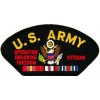 United States Army Afganistan Veteran Insignia with Ribbon Black Patch