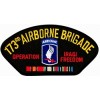 173rd Airborne Brigade Operation Iraqi Freedom w/ Ribbons Black Patch