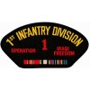 1st Infnatry Division Operation Iraqi Freedom with Ribbon Black Patch