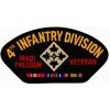 4th Infantry Iraq Veteran with Ribbon Black Patch