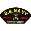 US Navy Proudly Served Woman Veteran Black Patch